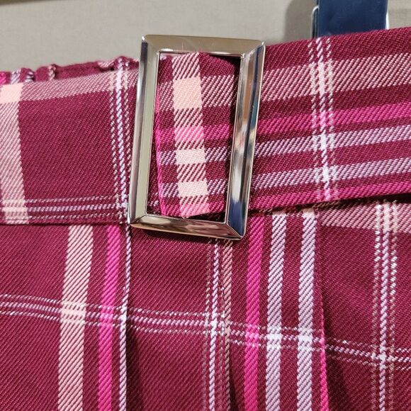 Justice Girls medium 10 Faux Wrap Plaid Skirt with shorts - Picture 8 of 13